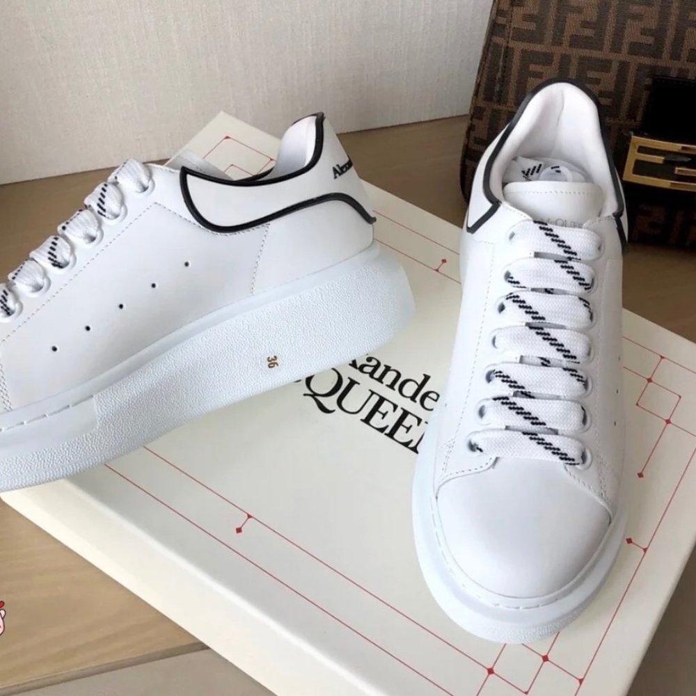 Alexander McQueen White Tail with Styled Shoelace